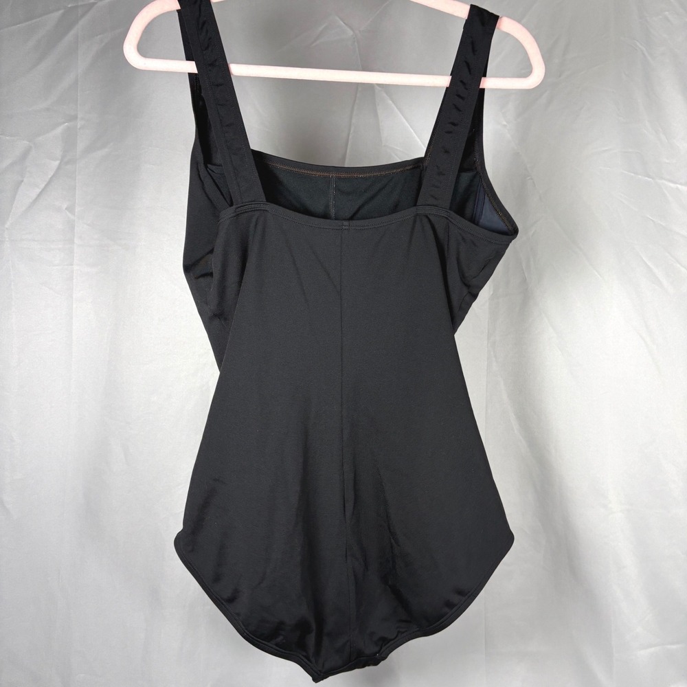 Speedo Endurance+ Womens Black Ruched One Piece Swimsuit Hydrobra Size 12 - Picture 3 of 13